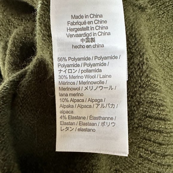 J CREW Women's Dk Green Turtleneck Polyamide/Merino/Alpaca Sweater Size: XS, EUC - Picture 8 of 9